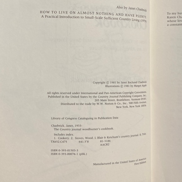 1981 The Country Journal Woodburner's Cookbook Homesteading Woodstove Recipes - Picture 11 of 12